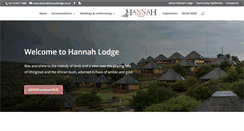 Desktop Screenshot of hannahlodge.co.za